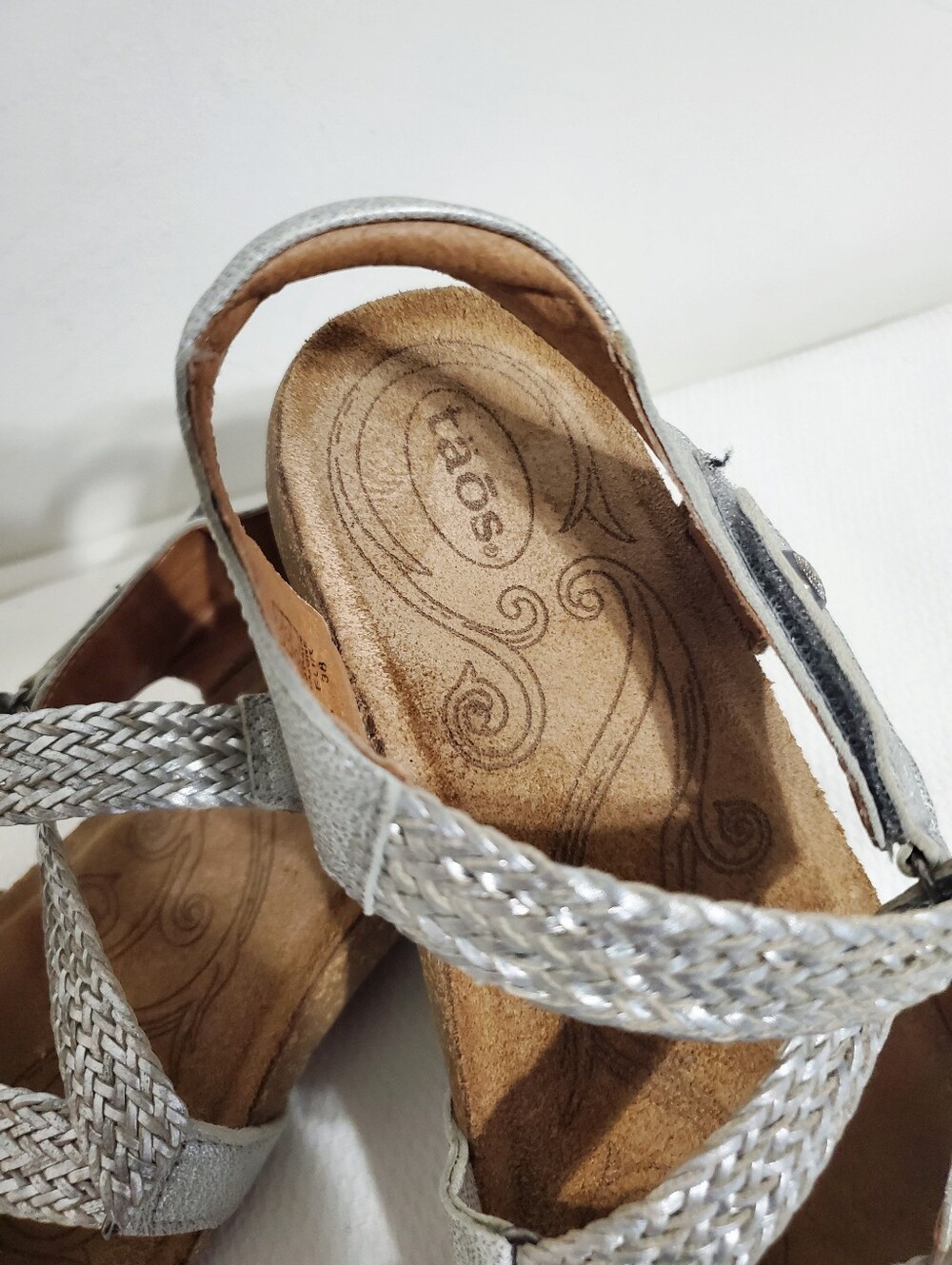Taos Footwear Beige Braided Leather Sandals - Picture 10 of 13